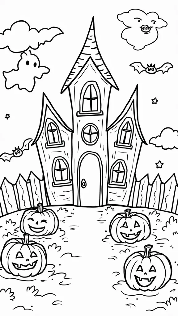 halloween coloring page for kids